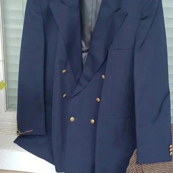 🐾men's Dark blue double breasted jacket with gold buttons🎉 - Picture 11 of 13